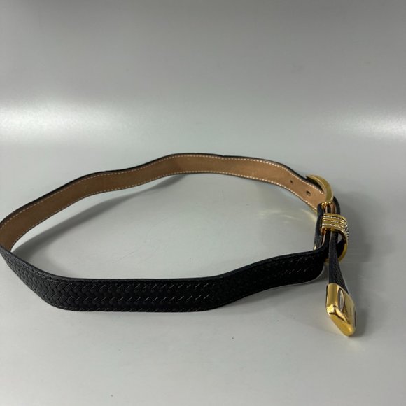 Simon Genuine Black Leather Belt, Size M main image 2